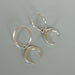 Earrings Sterling silver crescent moon charm hoops | 12 mm hoop earrings | Minimalist | Bohemian jewelry | Charm | Silver ear | E339 - by 
