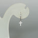 Sterling Silver Cross Charm Hoops | Charm Hoop Earrings | 12mm Ear |multipurpose | Silver | Bohemian Jewelry | E350 - by Oneyellowbutterfly
