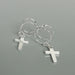 Sterling silver cross ear cuff | Religious charm | Cross earrings | Open ended | Bohemian Cuff | Unisex jewelry | E874 - by 