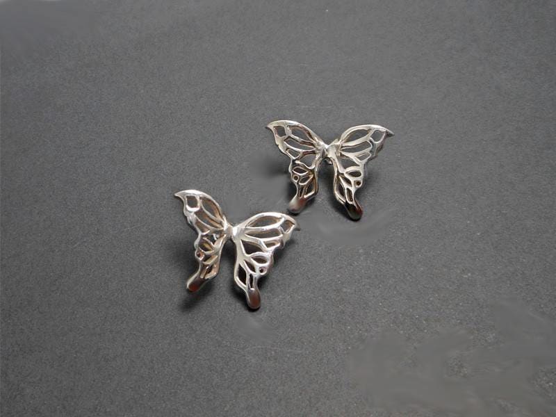Earrings Sterling Silver Cutout Butterfly Stud Jewelry For Her - by Sup