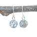Sterling Silver Discs 8.5 Mm Earrings With Texture And Hangs On Sterling Hook Style - By Metal Studio Jewelry
