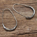 Sterling Silver Drop Earrings Simple Earring Hoop Long Earrings, - By Metal Studio Jewelry