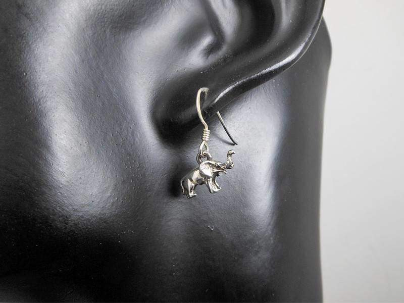 Earrings Sterling Silver Elephant Drop Earring Womens Dangle Pierced