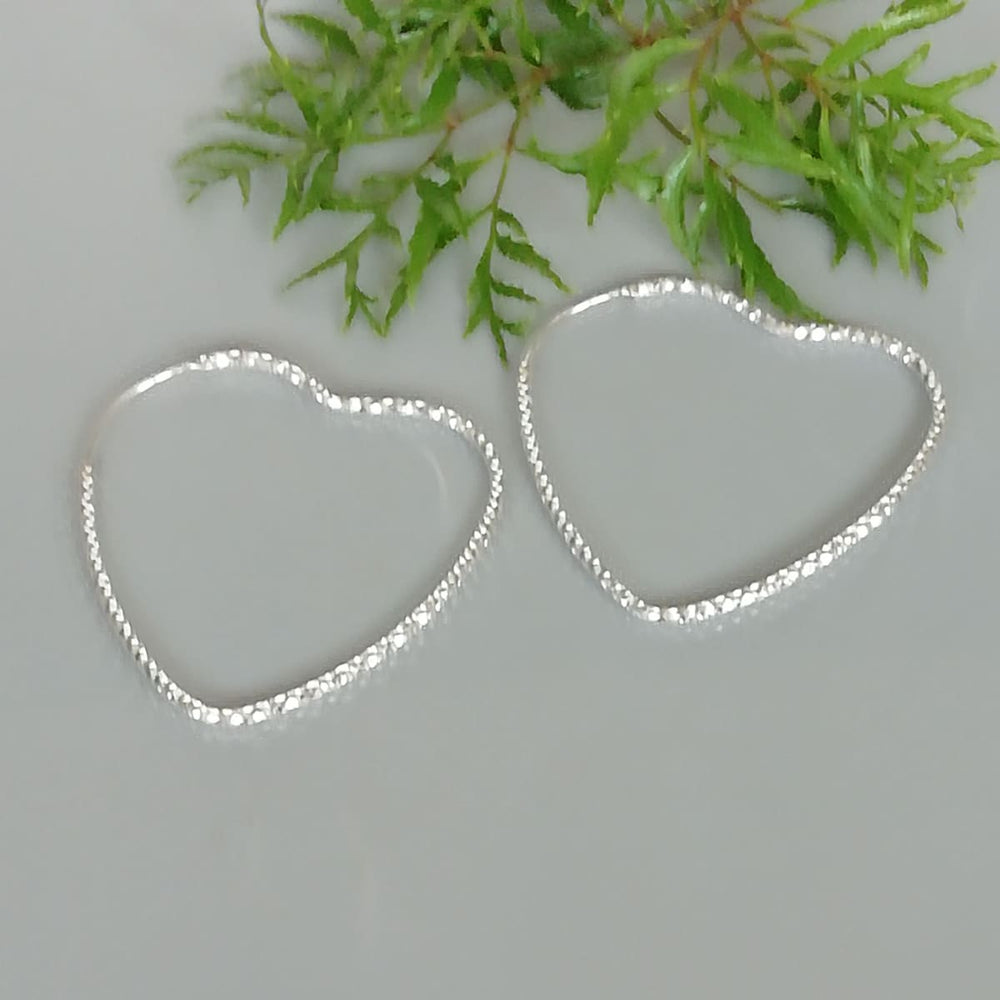 Sterling Silver Endless Heart Hoops | Lightweight | Sparkly | E1059 - by Oneyellowbutterfly