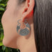 Sterling Silver Ethnic Hoops | Egyptian | Large Chunky | Karen Tribe | E981 - by Oneyellowbutterfly