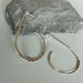 Sterling Silver Hook Earrings | Hammered Modern Long | Minimalist | E982 - by Oneyellowbutterfly