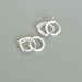 earrings Sterling silver hoop in danglers | Circle square | Double hoops | Body | by OneYellowButterfly