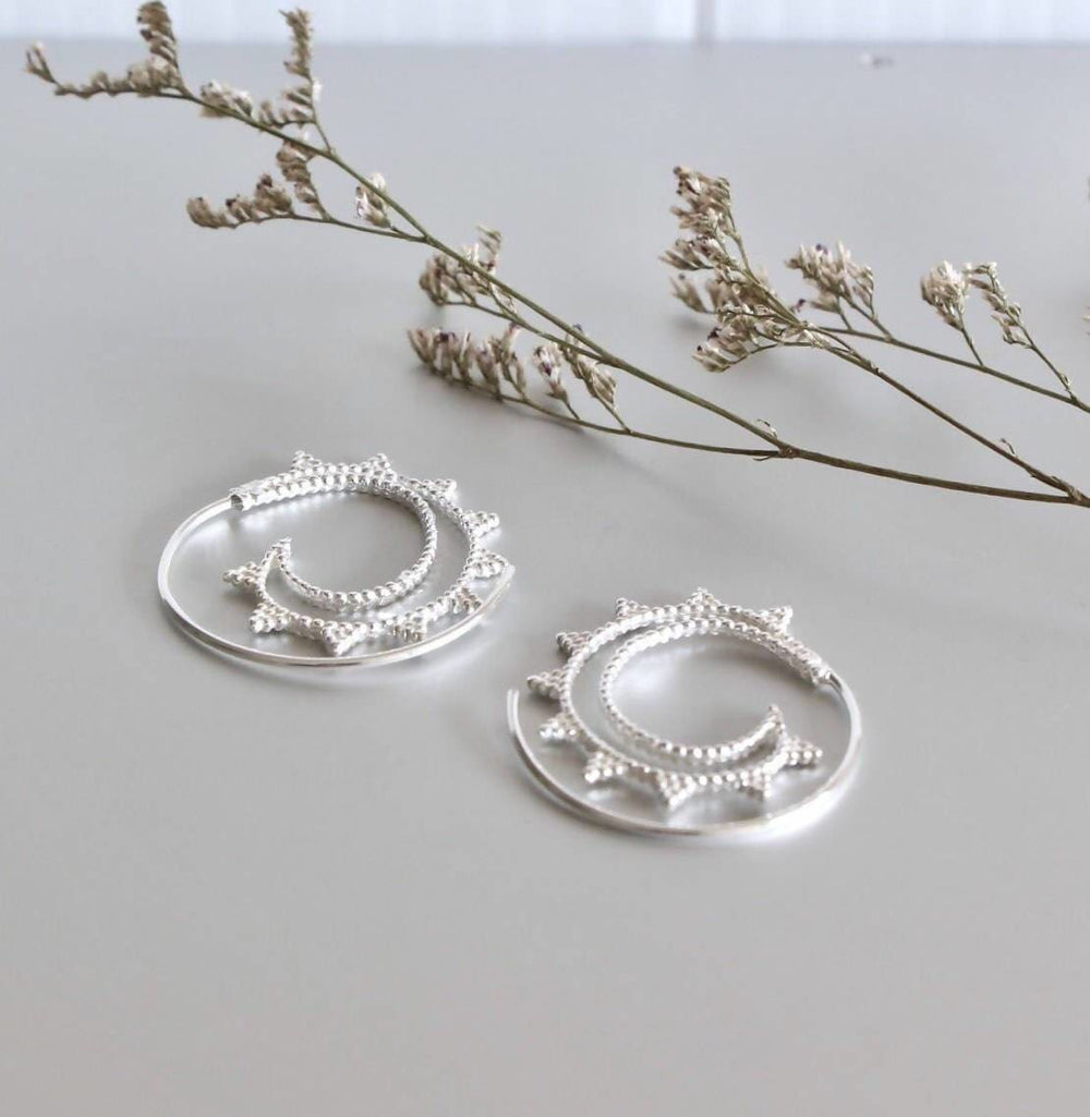 Earrings Sterling Silver Hoops Minimalist Spiral Earrings. Wire Simple Gifts For Her Bohemian E128