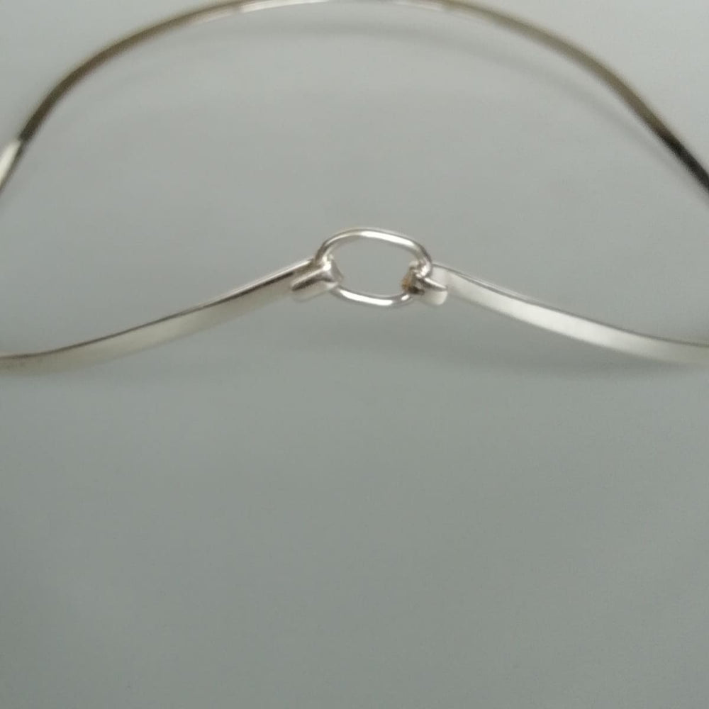 Sterling Silver Neck Torque | Neck Choker | Silver Necklace | Band | Minimalist Jewelry | Casual | Collar Band | N18 - by Oneyellowbutterfly