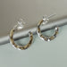 Sterling Silver Open Ended Ear Hoop Studs | Hammered Earrings | Minimalist | 925 Silver | E1060 - by Oneyellowbutterfly