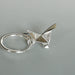 Sterling silver origami pigeon charm hoop | 14 mm earrings | Bird | E1041 - by OneYellowButterfly
