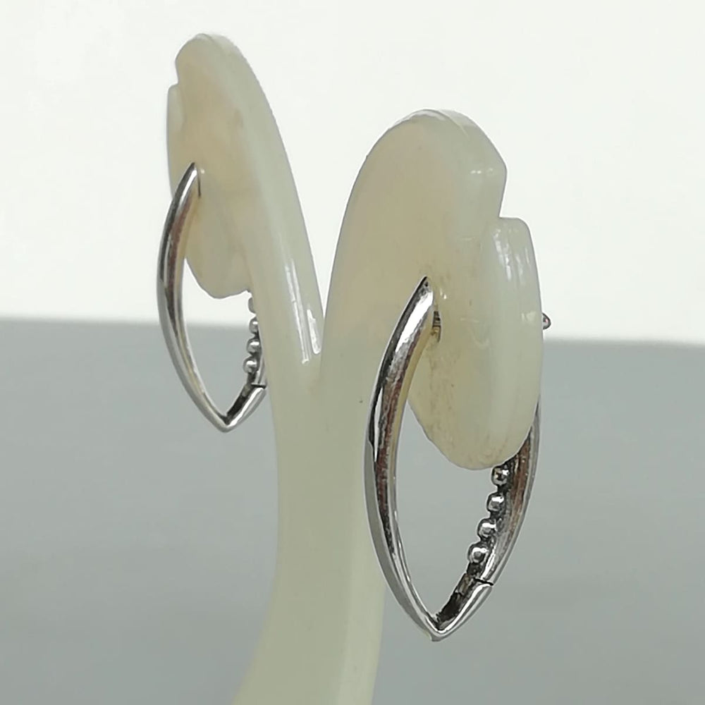 Sterling Silver Oval Hoops | Tentacles Hoop | Pointed Ellipse | E1048 - by Oneyellowbutterfly