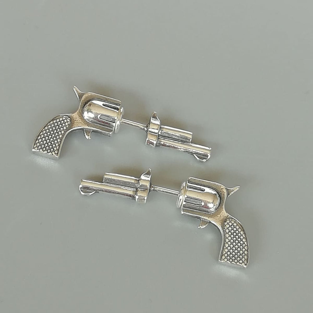 Sterling Silver Pistol Ear Jacket | Double side Gun Cuff | E1036 - by Oneyellowbutterfly