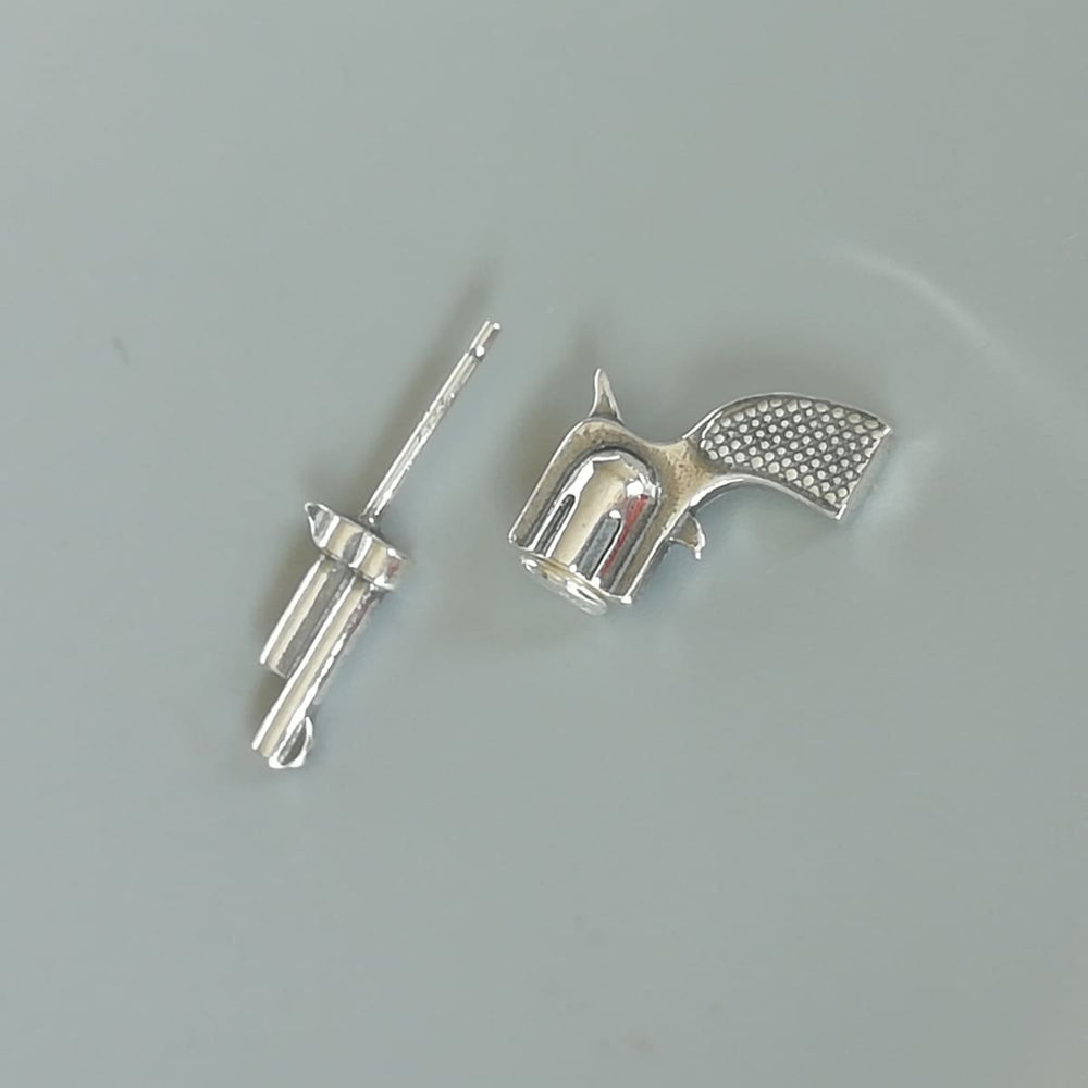 Sterling Silver Pistol Ear Jacket | Double side Gun Cuff | E1036 - by Oneyellowbutterfly