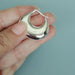 Sterling Silver Puffed Hoop | 30 Mm Crescent Earrings | Silver Jewelry | Minimalist Hoops | Ear | E1104 - by Oneyellowbutterfly