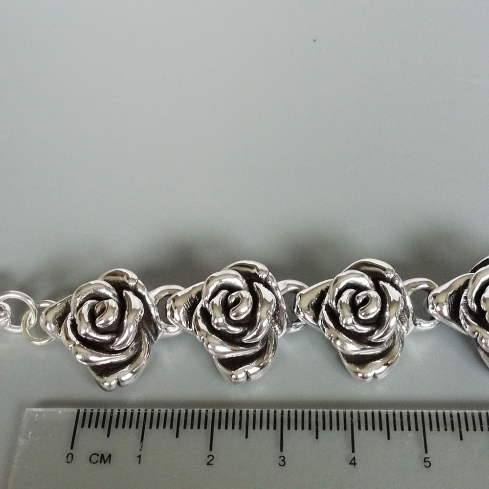 bracelets Sterling silver rose bracelet | Electroformed | Wrist chain | Pretty gift for her | B51 - by OneYellowButterfly