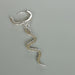 Sterling silver snake charm hoops | Snake earrings | 12mm ear | Reptile | E993 - by OneYellowButterfly
