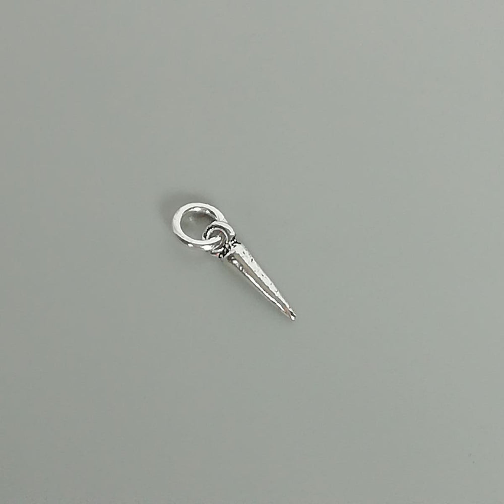 Earrings Sterling silver spike charm hoops | Charm hoop earrings | 12mm ear | Wanderlust | Bohemian jewelry | Detachable | E349 - by 