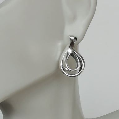 Sterling Silver Spiral Twisted Earring | Geometric Earrings | E1050 - by Oneyellowbutterfly