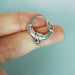 Sterling silver Tibetan hoops | 20 mm | Ethnic | Gift earrings | E1018 - by OneYellowButterfly