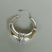Sterling silver Tibetan hoops | 35 mm chunky | Ethnic hooP | Silver jewelry | E1022 - by OneYellowButterfly