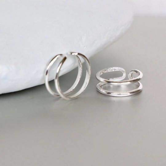 Rings Sterling Silver Toe Ring Bands Simple Stocking Stuffers Minimalist Bohemian (TS90)