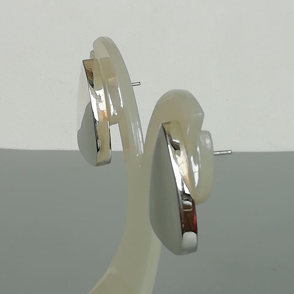 Sterling Silver Triangle Ear Stud | Silver Studs | Minimalist Earrings | Accessories | Simple 925 | E905 - by Oneyellowbutterfly