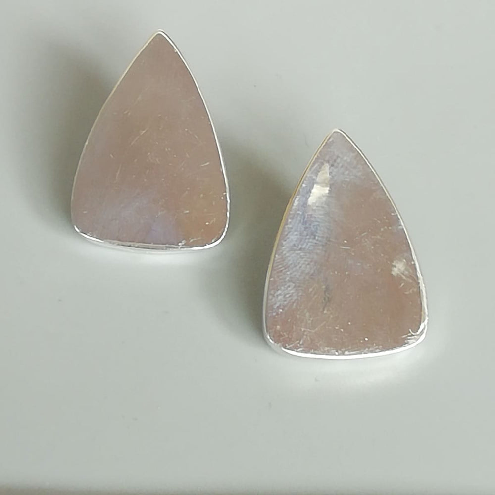 Sterling Silver Triangle Ear Stud | Silver Studs | Minimalist Earrings | Accessories | Simple 925 | E905 - by Oneyellowbutterfly