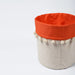 Storage Basket Cotton Canvas Fabric Orange Laundry Hamper Boho Bag Size 12x14 Inches - By Vliving