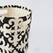 Storage Basket Cotton Canvas Fabric Shyrdak Print Black And White Storage Laundry Size 12x14 Inches - By Vliving
