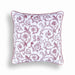 Red Swirl Print Pillow Cotton Welted Victorian Pattern Standard Size 16x16 Inches Other Sizes Available - By Vliving