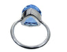 Swiss Blue Topaz Hydro 925 Sterling Silver Bezel Set Ring Gemstone Beautiful Handmade - by Nehal Jewelry