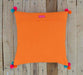 Tangerine pillow cover embroidered mola style pillows standard size 16X16 inches - Pillows & Cushions
