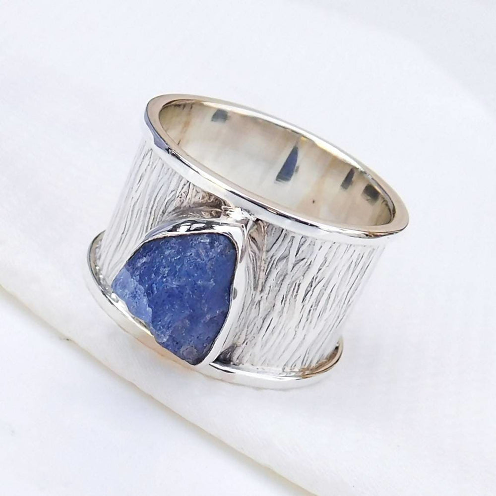 rings 925 Sterling silver Tanzanite Ring Natural Blue Ring-AD066 - by Adorable Craft