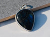 Teardrop Labradorite Pendant Sterling Silver Natural Gemstone Blue Flash Stone Boho Gift For Her - By Tanabanacrafts
