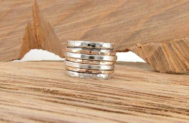 Rings Lovable gift meditation ring,Textured Spinner ring Spinning ring,Silver ring,spinner band Anxiety Fidget ring,Statement jewelry