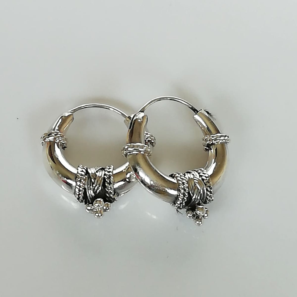 Tibetan 20mm silver hoops | Thick | Bohemian jewelry | Silver earrings | ear | Gift | E110 - by OneYellowButterfly