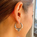 Tibetan 25 Mm Silver Hoops | Bohemian Jewelry | Ethnic Earrings | Silver Ear | Gift |e924 - by Oneyellowbutterfly
