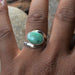 rings Tibetan Turquoise Ring -Turquoise Gemstone -Bezel -Oval and Sterling Silver -Classic Custom Made Jewelry Nickel Free - by 