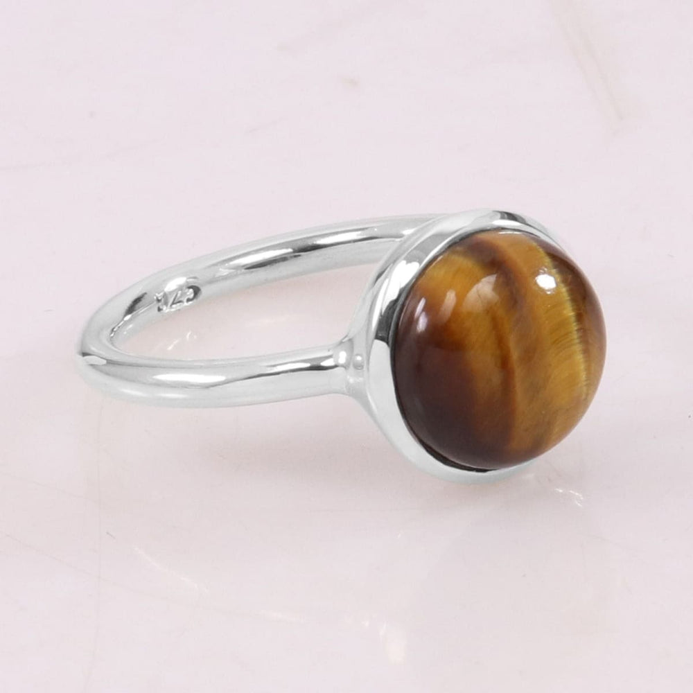 rings Tiger Eye Sterling Silver Ring Handmade Jewelry Gift for Her - by Rajtarang