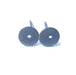 Earrings Tiny disc hoop stud earrings minimal design in brushed or blacked sterling - by dikua