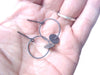 Earrings Tiny disc stud dangle earrings minimal design in brushed or blacked sterling - by dikua