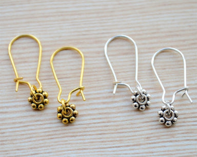 Tiny Earring Gift Set for girls Simple everyday gold silver earrings Minimalist work jewelry small flower - by Pretty Ponytails
