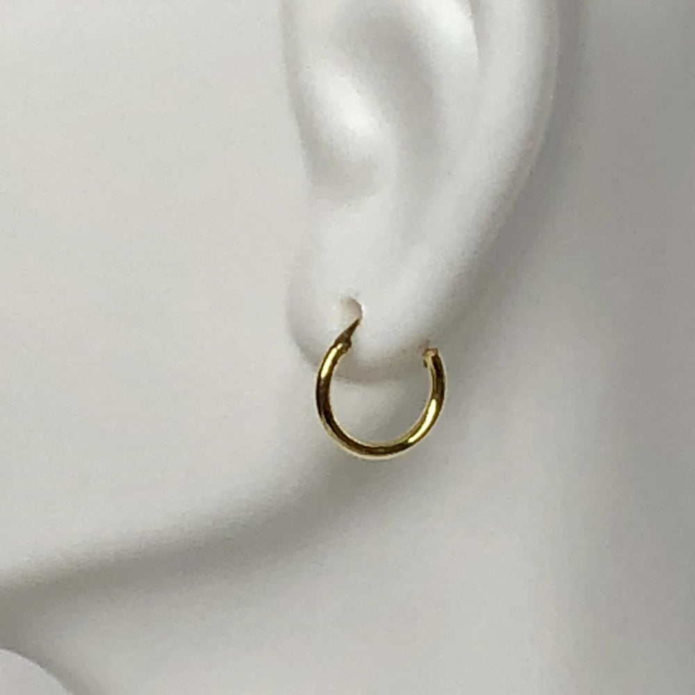 earrings Tiny Gold Hoops Cartilage Crystal Charms,Simple Earrings Bridesmaid Gift Ideas Minimalist G6/G - Title by NeverEndingSilver