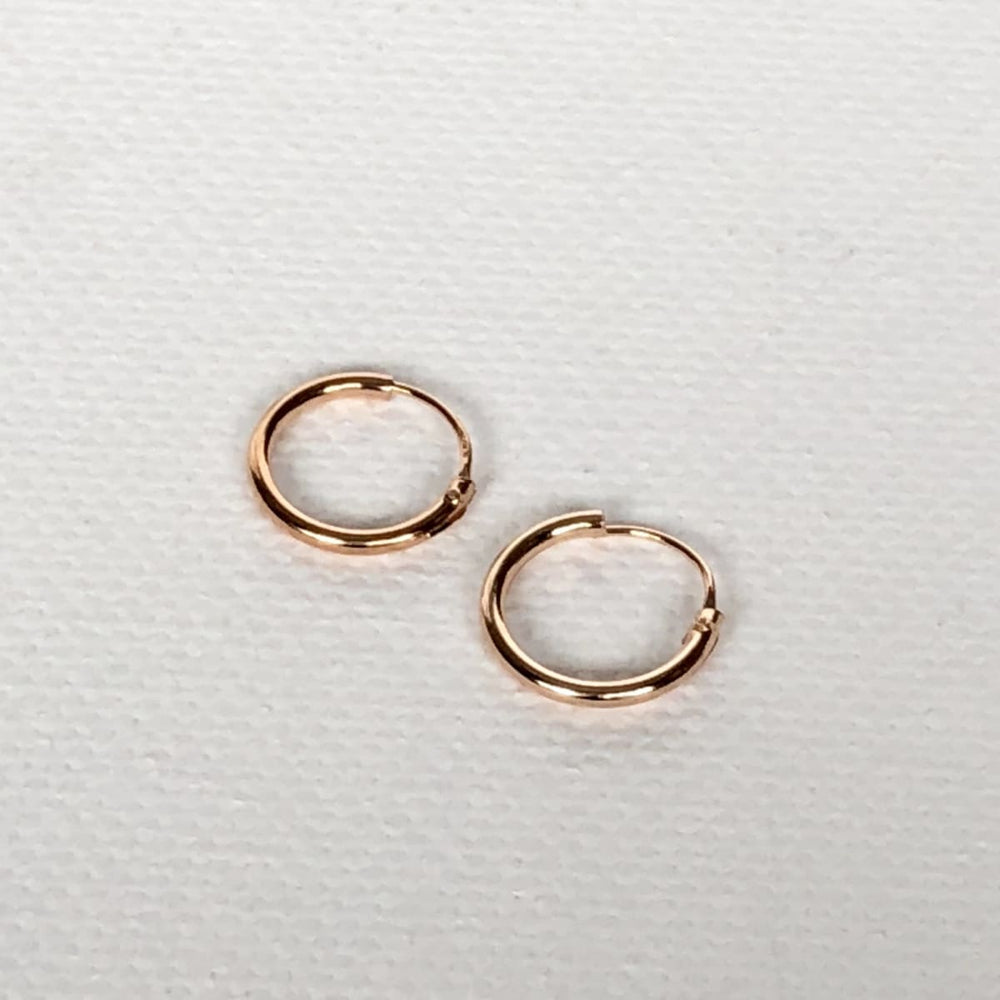 earrings Tiny Gold Hoops Minimalist Rose Pink Ear Crystal Charms Bridesmaid Gift Ideas Add On charms G6/P - Title by NeverEndingSilver