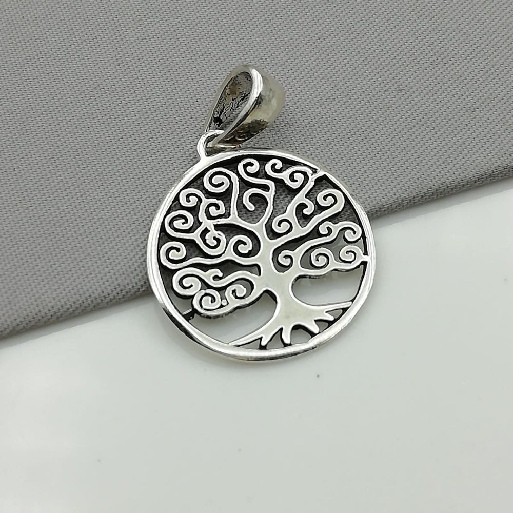 Tree of life pendant - friendship - Goodluck jewelry - Silver charm necklace - Bridesmaid gift idea- PD45 - by NeverEndingSilver