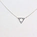 necklaces Triangle Rhodium Necklace Silver Charm Dipped Minimalist Delicate Chain Simple MN103 - by Soul Charms
