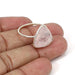 Trillion Rose Quartz Gemstone Handmade 925 Sterling Silver Stacking Ring
