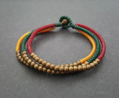 Triple Snake Knot Reggae Brass Bracelet Anklet - by Bymemade