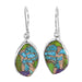 earrings Turquoise 925 Sterling Silver Earrings,Green Purple Copper,Gift For Women - by Rajtarang